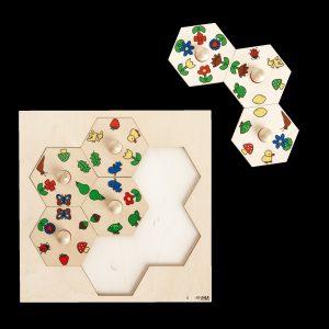 gileduc puzzles pcs hexagoneàboutons nature